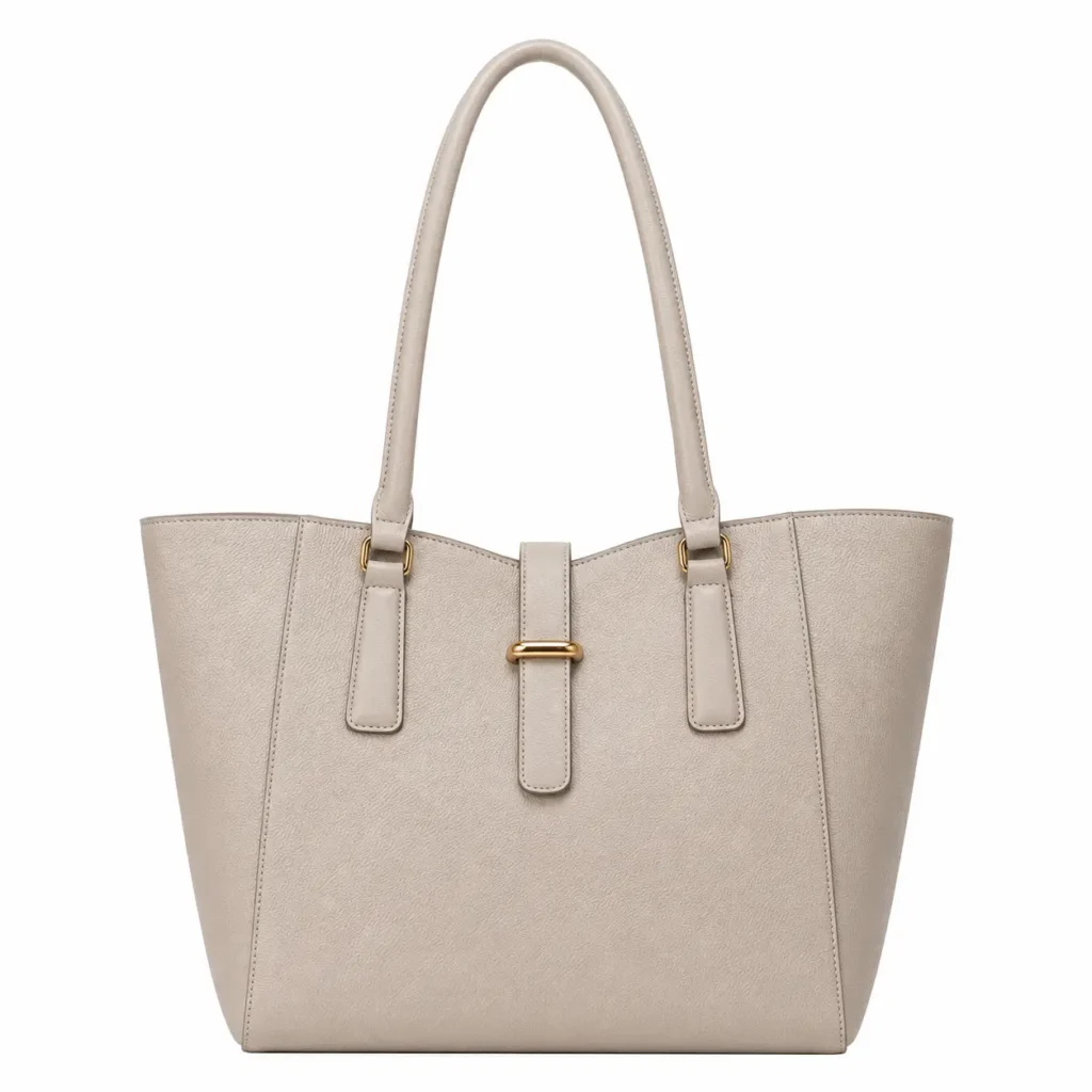 bagria womens pebbled leather tote handbag light beige
