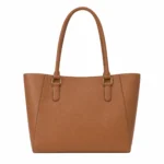 Bagria Women's Pebbled Leather Tote Handbag - Tan