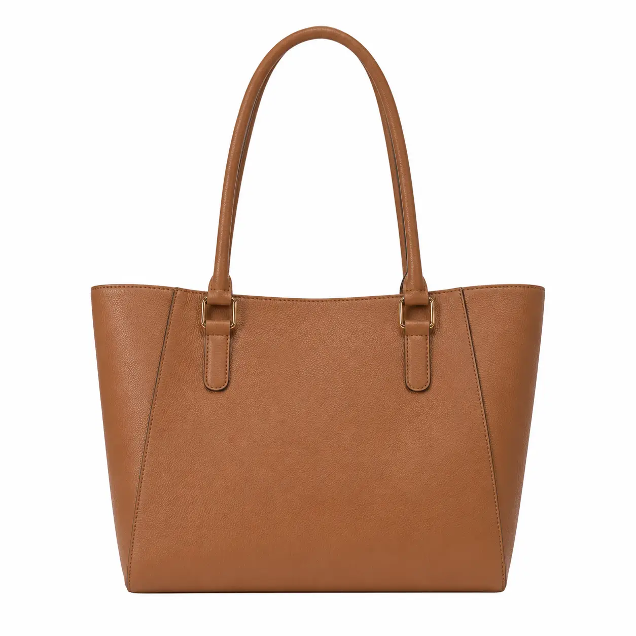 bagria womens pebbled leatler tote handbag tan Bagria Women's Pebbled Leather Tote Handbag - Tan - Image 1