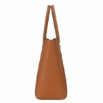 Bagria Women's Pebbled Leather Tote Handbag - Tan - Image 4